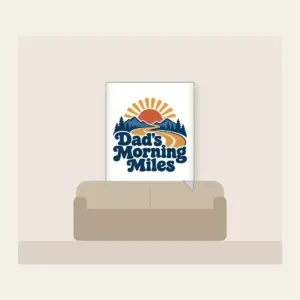 Dad's Morning Miles Fleece Blanket in white