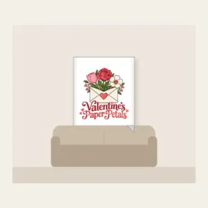 Valentine's Paper Petals Fleece Blanket in white