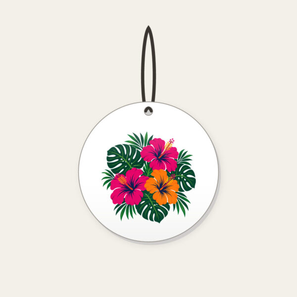 Product image Hibiscus and Monstera Midnight Ceramic Ornament