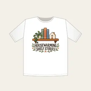 HOUSEWARMING SHELF STORIES T-Shirt in white