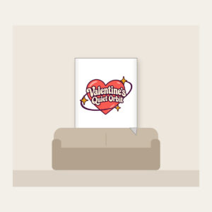 Valentine's Quiet Orbit Fleece Blanket in white