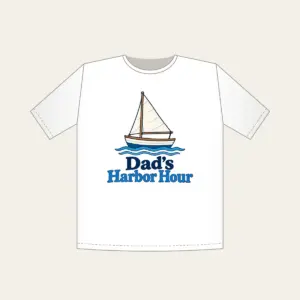 Dad's Harbor Hour T-Shirt in white