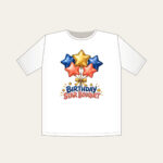 BIRTHDAY STAR BOUQUET T-Shirt in white