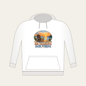 RETIREMENT SLOW SUNRISES Hoodie in white