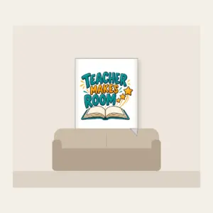 TEACHER MAKES ROOM Fleece Blanket in white