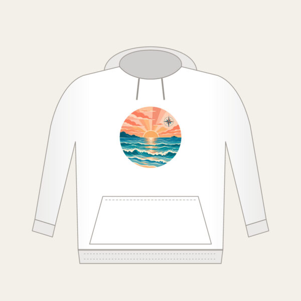 Product image Coastal Sunrise Bands with a Compass Rose Hoodie