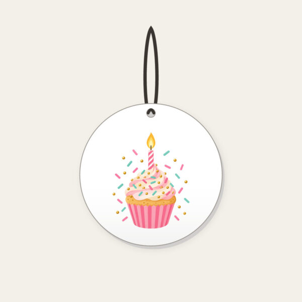 Product image Candlelit Cupcake with Sprinkles Ceramic Ornament