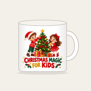 Christmas Magic For Kids Mug in white