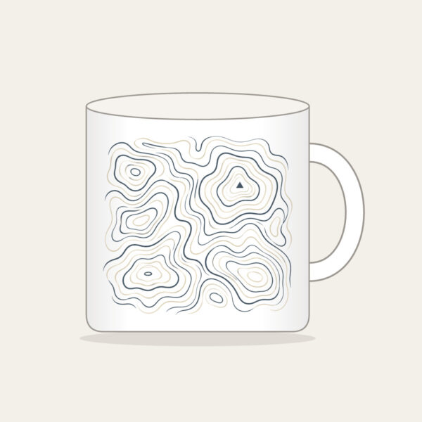 Product image Topographic Contour Lines with a Single Peak Mug