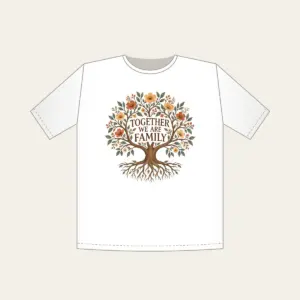 Together We Are Family T-Shirt in white