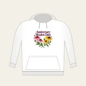 Anniversary Meadow Duet Hoodie in white