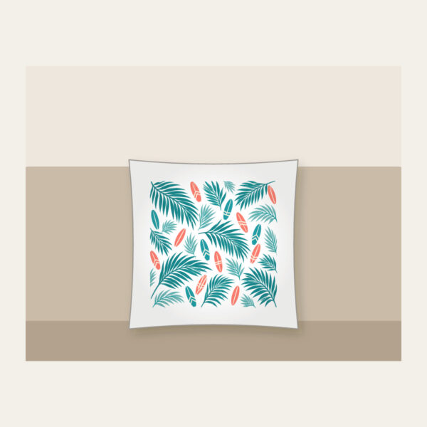 Product image Palm Shadows and Tiny Surfboards Pillow