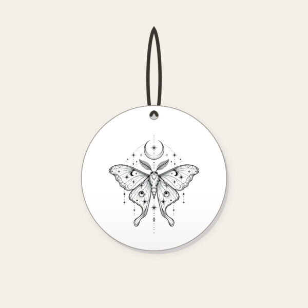 Product image Moth, Stars and Crescent Moon Linework Ceramic Ornament