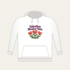 Valentine Meadow Notes Hoodie in white