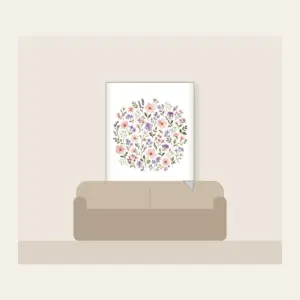 Pressed Posies in Blush and Lavender Fleece Blanket in white: All-over pressed posies in blush, lavender and sage.