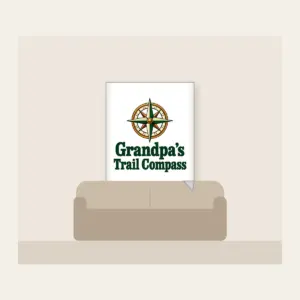 Grandpa's Trail Compass Fleece Blanket in white