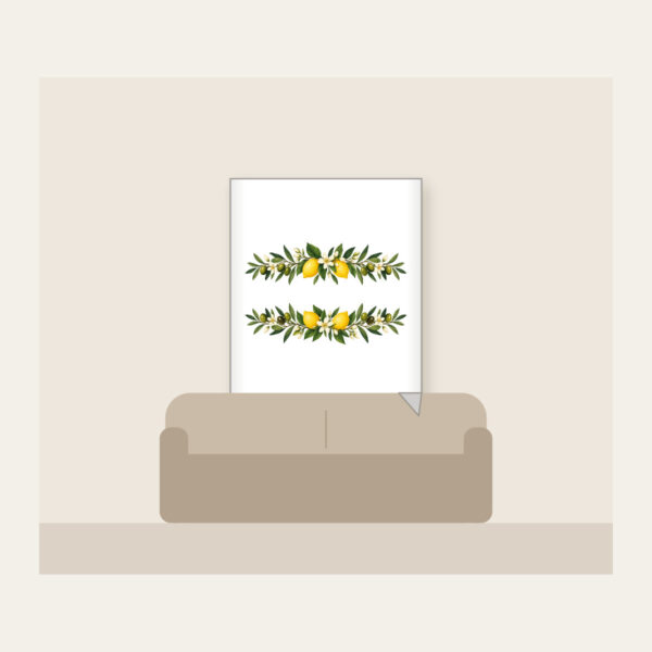 Product image Olive and Lemon Branch Border Fleece Blanket