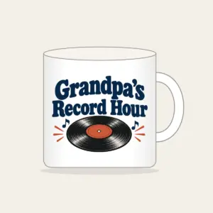 Grandpa's Record Hour Mug in white