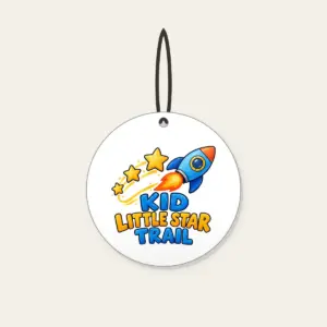 KID LITTLE STAR TRAIL Ceramic Ornament in white