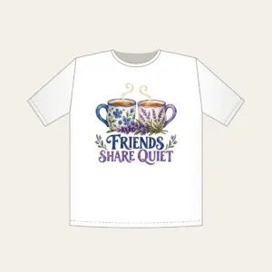 FRIENDS SHARE QUIET T-Shirt in white