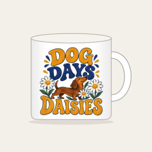 DOG DAYS DAISIES Mug in white