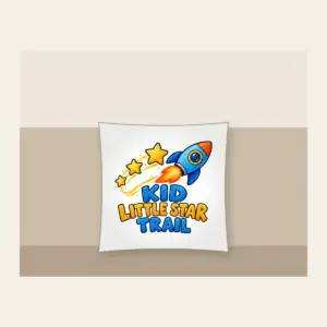 KID LITTLE STAR TRAIL Pillow in white