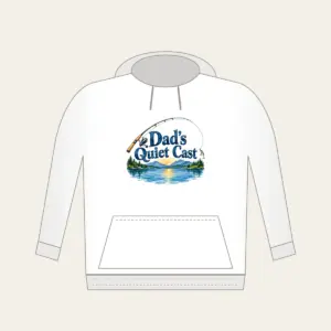 Dad's Quiet Cast Hoodie in white