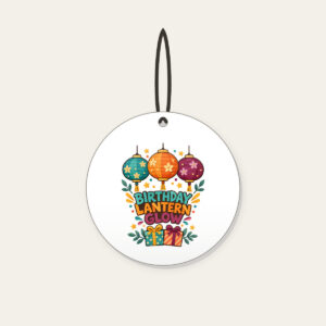 BIRTHDAY LANTERN GLOW Ceramic Ornament in white