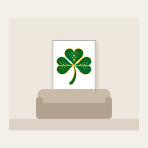 Product image Gold-Edged Clover Leaf Fleece Blanket