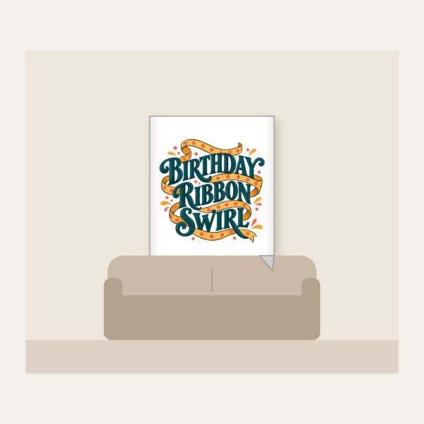 Product image Birthday Ribbon Swirl Fleece Blanket