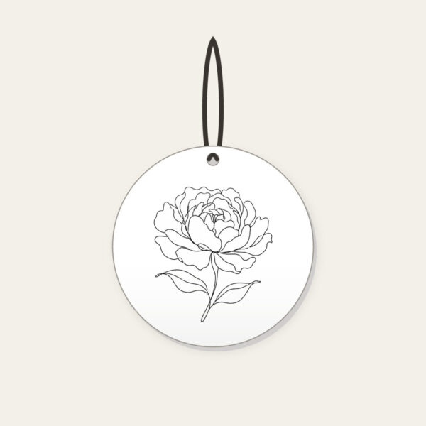 Product image Peony in One Line Ceramic Ornament