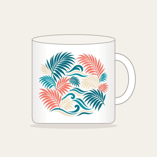 Product image Palm Fronds and Wave Lines Mug