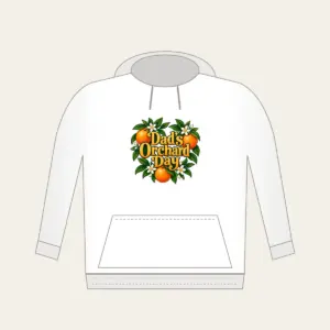 Dad's Orchard Day Hoodie in white