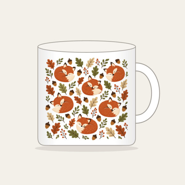 Product image Curled Foxes, Acorns and Leaves Mug