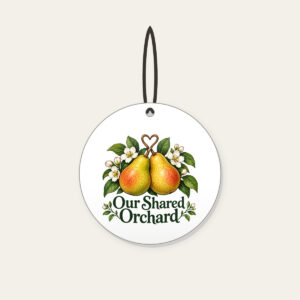 Our Shared Orchard Ceramic Ornament in white