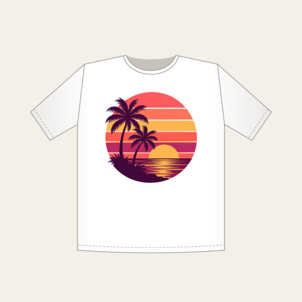 Product image Palm Trees Against a Striped Sunset T-Shirt