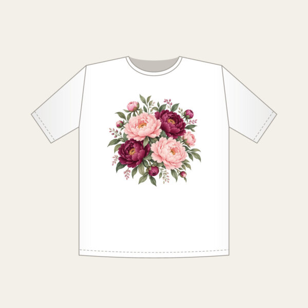 Product image Blush and Plum Peony Blooms T-Shirt