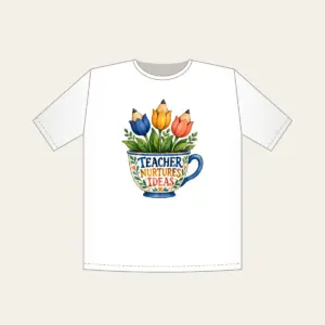 TEACHER NURTURES IDEAS T-Shirt in white