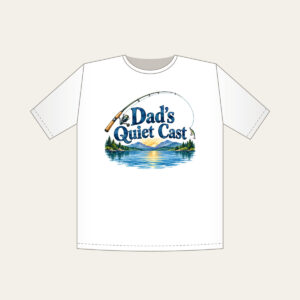 Dad's Quiet Cast T-Shirt in white