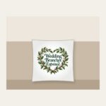 Wedding Branches Entwined Pillow in white