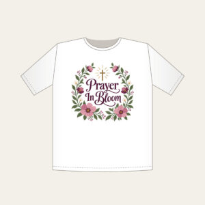 Prayer In Bloom T-Shirt in white