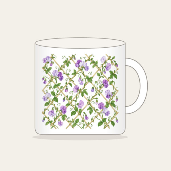 Product image Sweet Peas Climbing a Lattice Mug