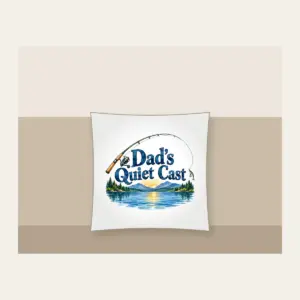 Dad's Quiet Cast Pillow in white