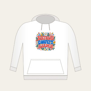 BIRTHDAY CONFETTI GARDEN Hoodie in white
