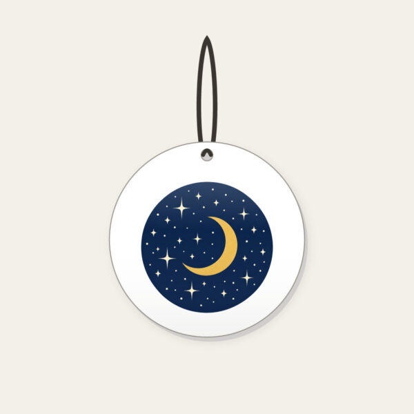 Product image Midnight Stars and Golden Crescent Moon Ceramic Ornament