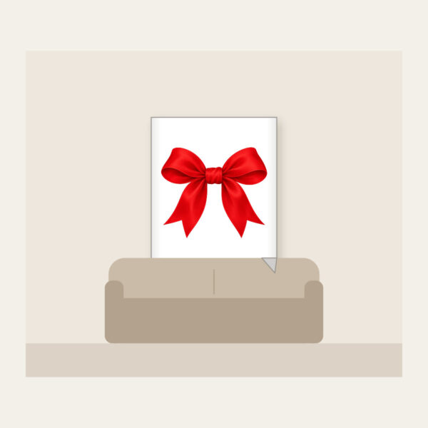 Product image Single Red Ribbon Bow Fleece Blanket
