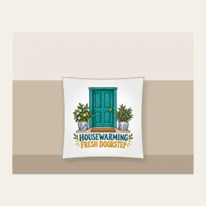 HOUSEWARMING FRESH DOORSTEP Pillow in white