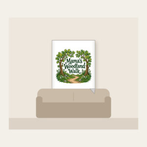 Mama's Woodland Walk Fleece Blanket in white
