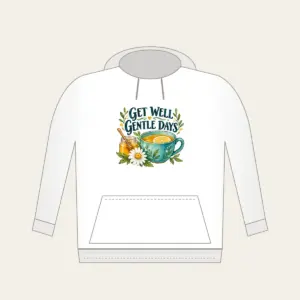 GET WELL GENTLE DAYS Hoodie in white