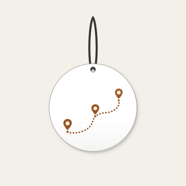Product image Dotted Route Linking Map Pins Ceramic Ornament